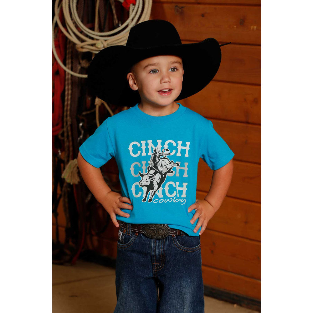 CINCH
Toddler Boy’s Brand Tee Shirt – Teal