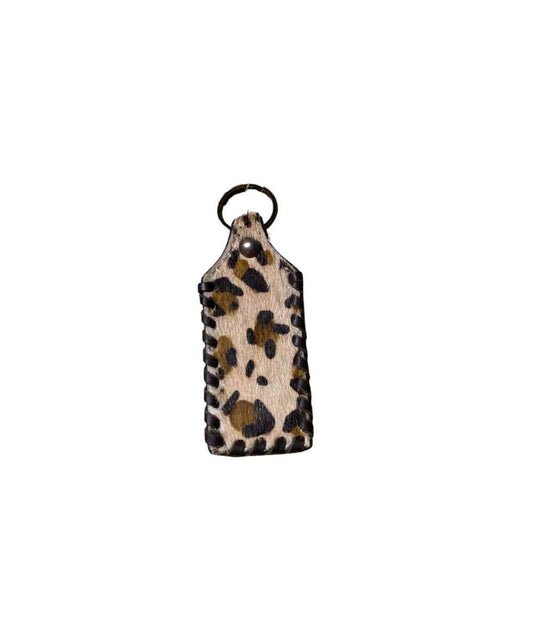 Circle Y Leopard Rectangle Keychain