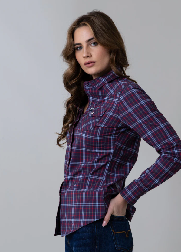 Kimes Ranch Long Sleeved Shirt - Lucas Magenta