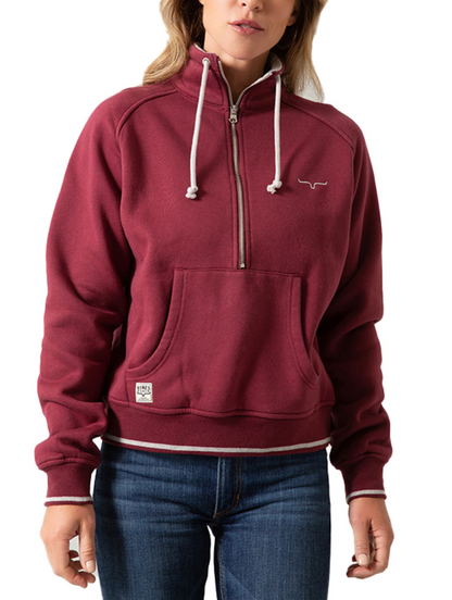 Kimes Ranch Malta Cropped Quarter Zip Sweatshirt