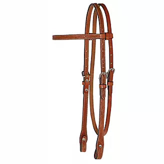 Circle Y 5/8" Floral Tooled Browband Headstall - Coffman Tack