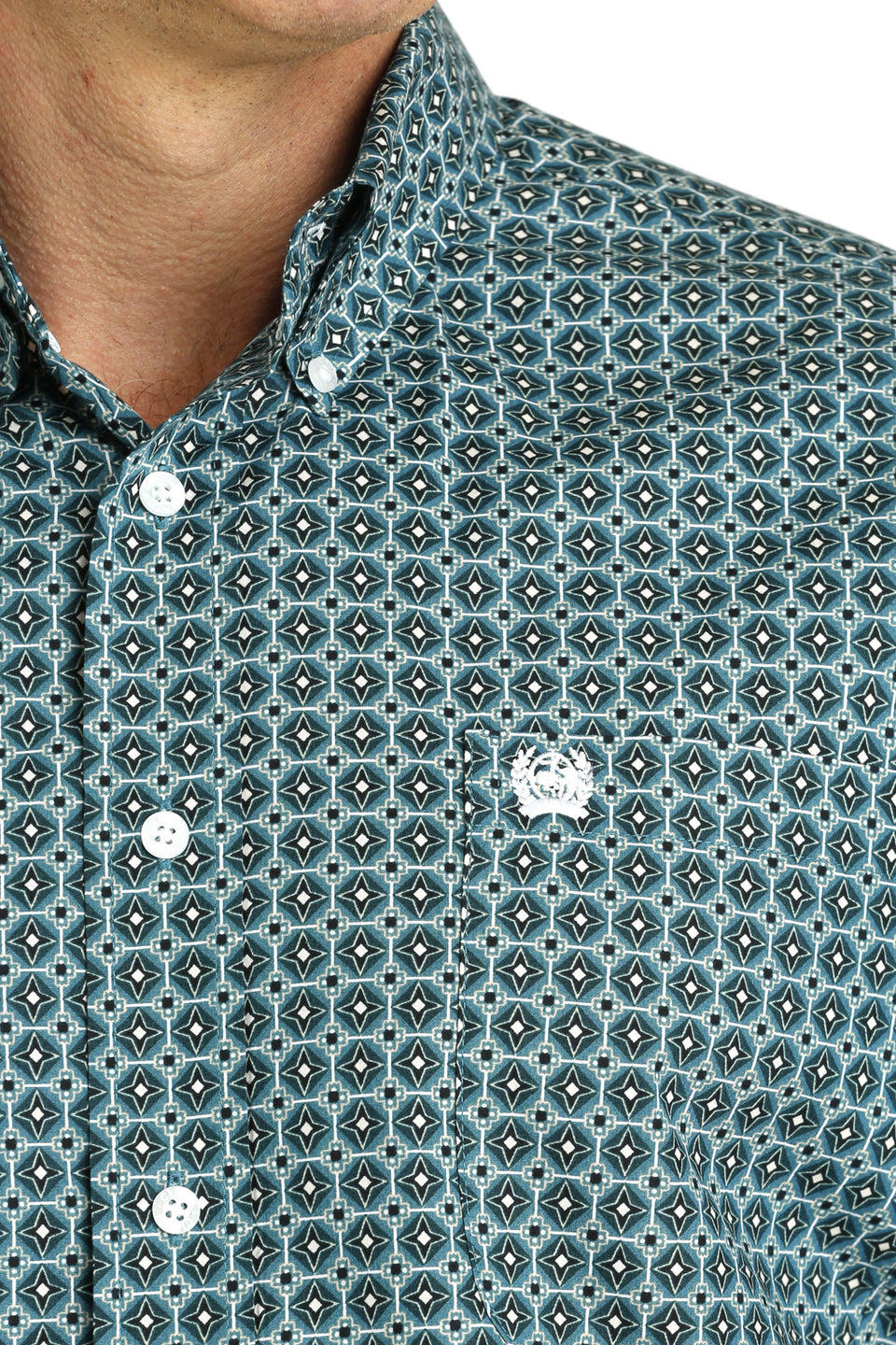 Cinch Teal Diamond Print - Men's shirt