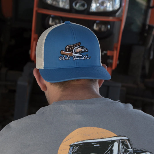 Oyster Opener - Trucker Hat - Carolina Blue - Coffman Tack