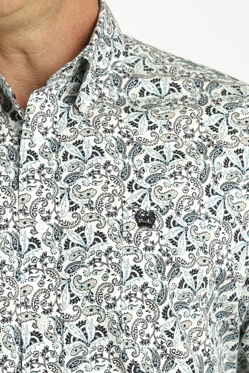 Cinch White Paisley Men's shirt