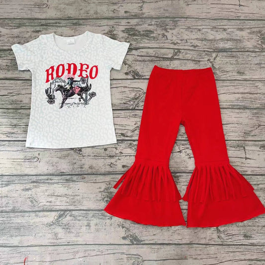 Baby Girls Rodeo Western Tee Bell Pants Clothes Set - Coffman Tack