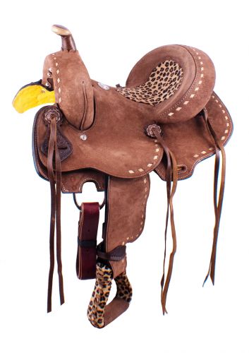 Double T Leopard childrens Saddle - Coffman Tack