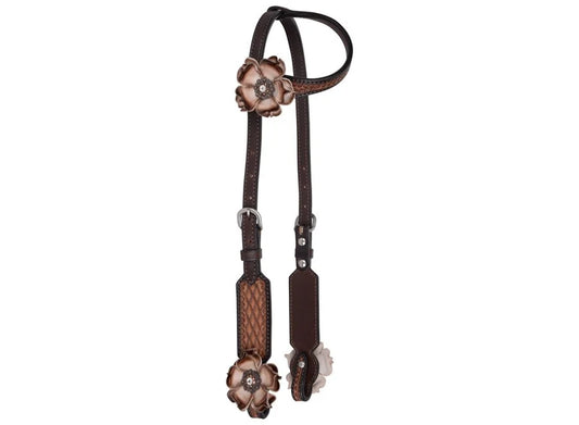 Circle Y Dusty Rose Vintage One Ear Headstall - Coffman Tack