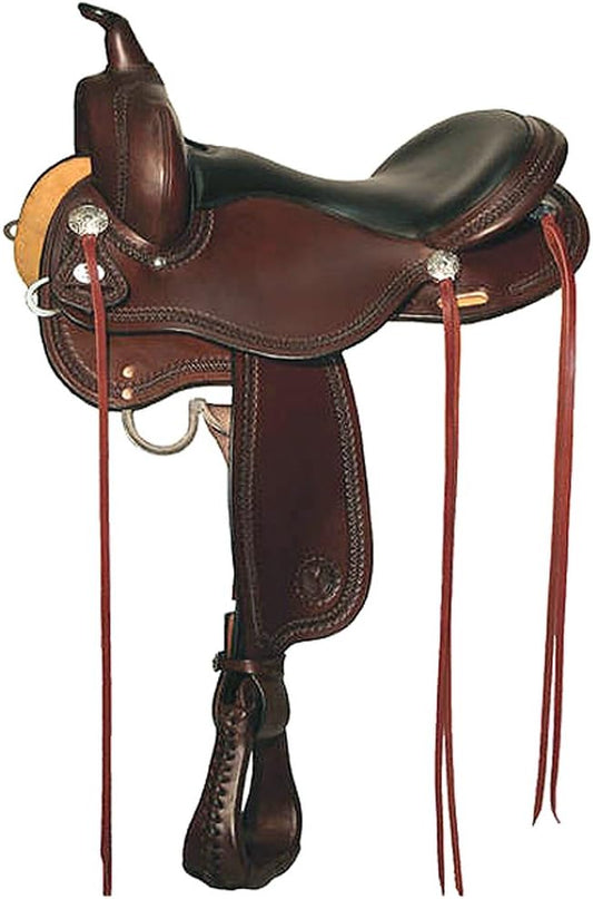 Circle Y 2615 Gillette Trail Wide Tree Leather Walnut w/ Round Skirt Saddle - Coffman Tack