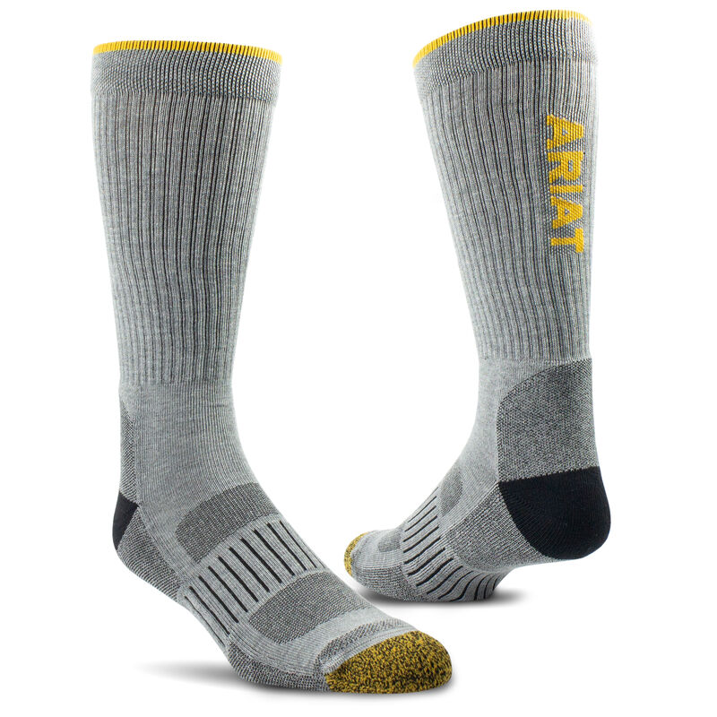 High Performance Tek Work Sock 2 Pair Pack Grey - Coffman Tack