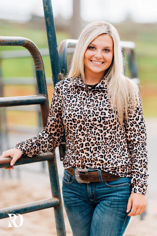 Ranch Dress'n Leopard sun shirts - Coffman Tack
