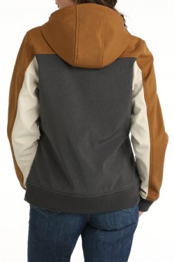 Women's Bonded Hoodie - Gold/Charcoal/Cream