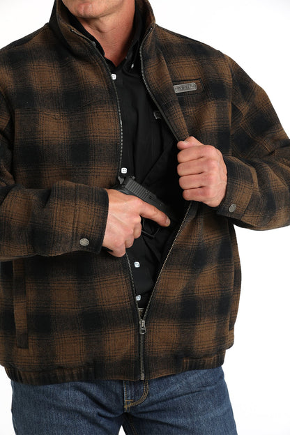 Men's Concealed Carry Western Jacket - Brown