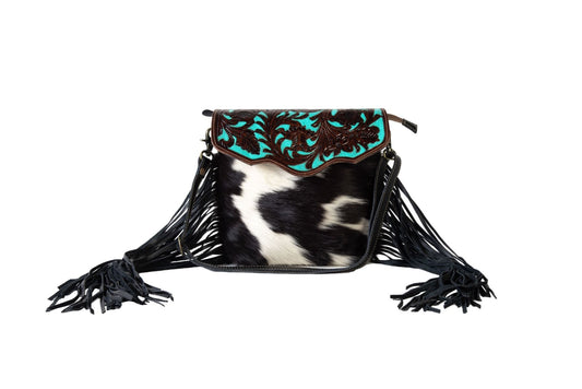 Myra Bag's Aqua Hand Tooled Bag - Coffman Tack